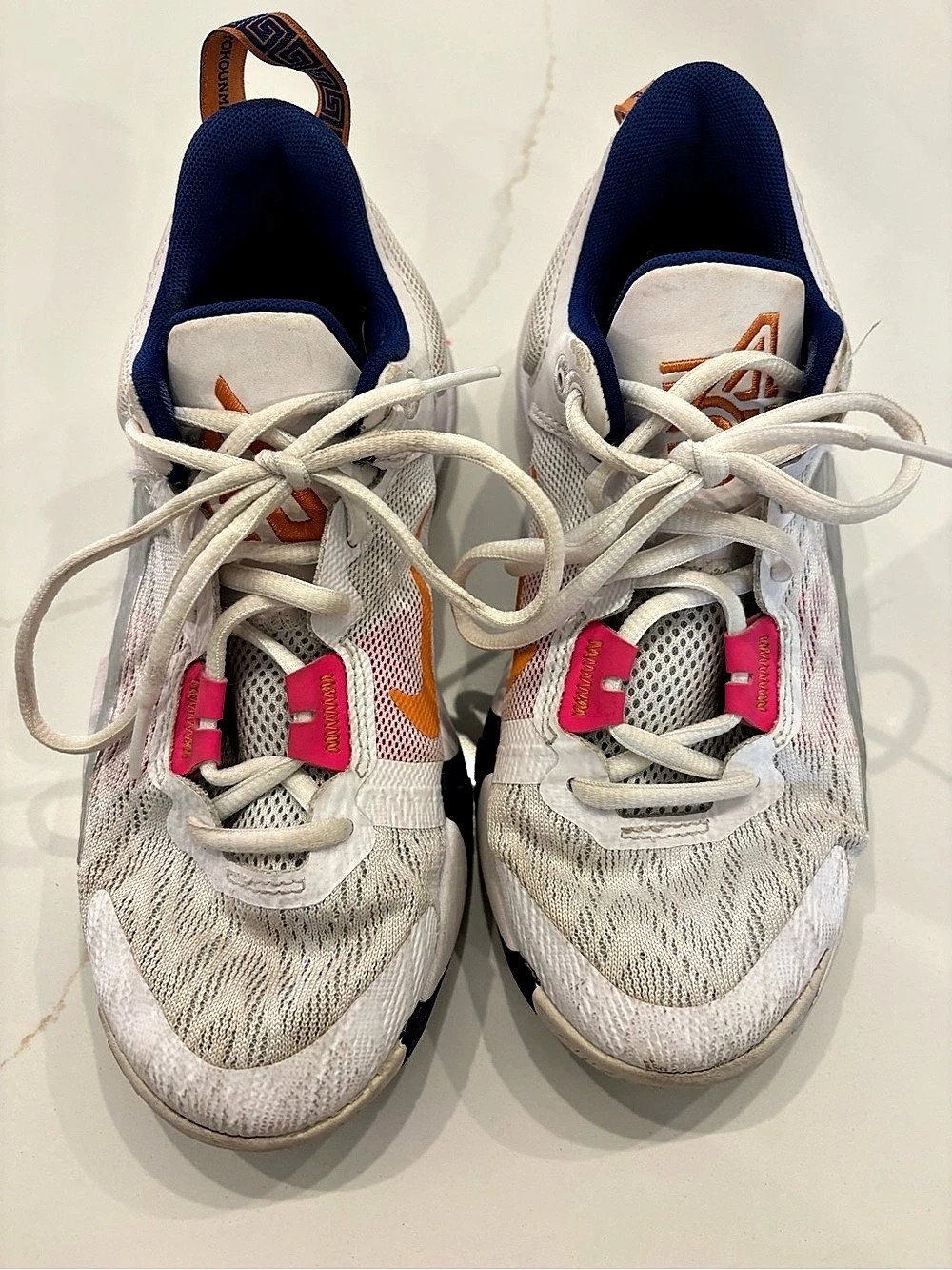 Nike Zoom Freak 4 Basketball Shoes White & Pink US Girls 4Y